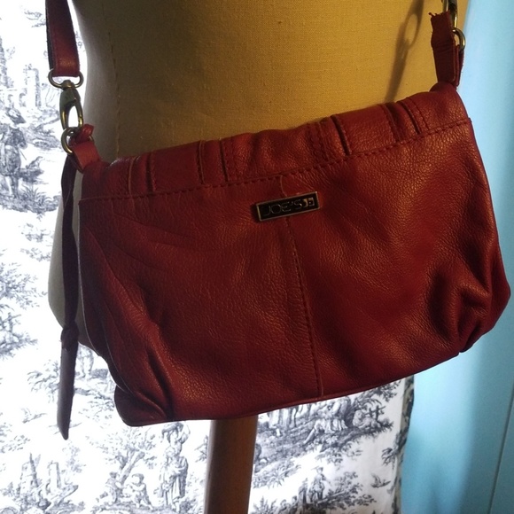 Dark pink leather crossbody bag by Joe's! - Picture 3 of 8